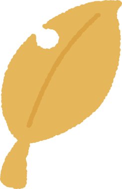 Böcek tarafından yenmiş yaprağın elle çizilmiş basit bir simgesi