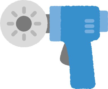 El çizimi tek simge illüstrasyonu: Elektrik kesici