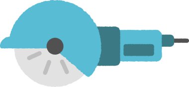 El çizimi tek simge illüstrasyonu: Elektrik kesici