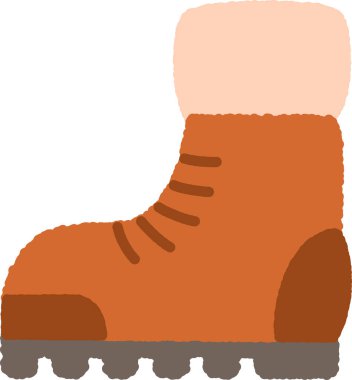 El çizimi tek resim: Kış çizmeleri