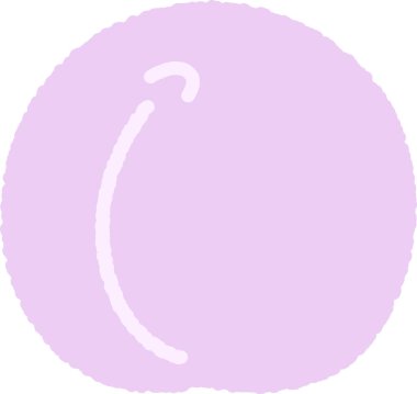 Hand-drawn single icon illustration: Peach