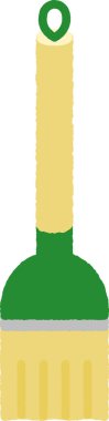 Basit el çizimi resim: Süpürge