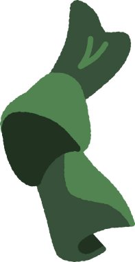 Hand-drawn single icon illustration: Konbu