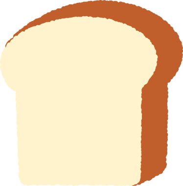 Hand-drawn single icon illustration: Bread