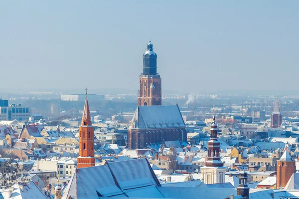 Wroclaw. Kilátás nyílik a városra, a fenti. — Stock Fotó