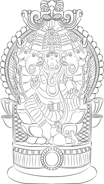 Vector. Dios Ganesha . — Vector de stock