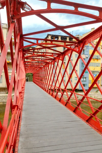 Girona. The bridge Eiffel or fish stores. — Stock Photo, Image