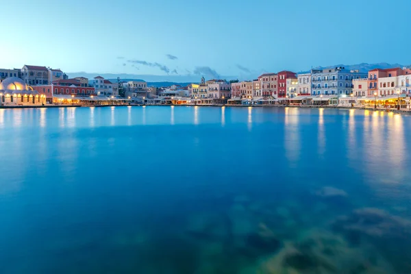 Chania. The old harbor at sunrise. — Stock Photo, Image