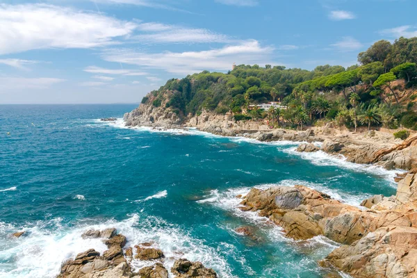 Tossa de Mar. Costa Brava sahil şeridi.