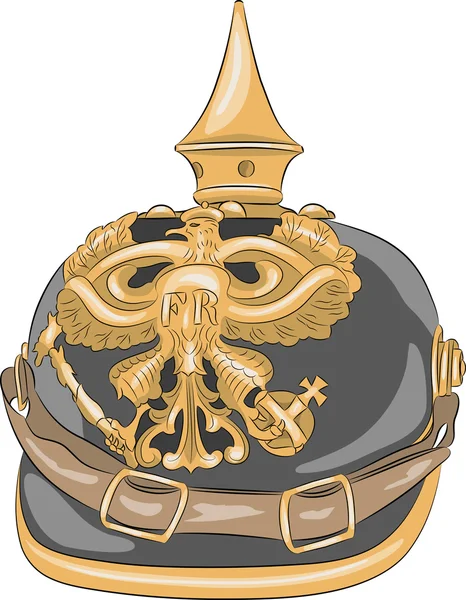 Vector. Duitse Kaiser helm. — Stockvector