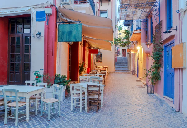 Griechisches Straßencafé. — Stockfoto