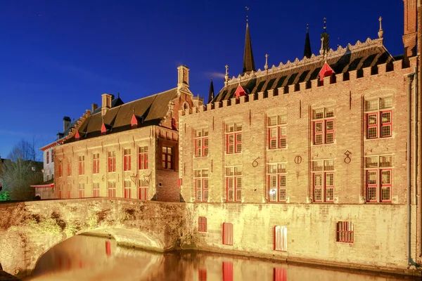 Bruges. Canal verde . — Fotografia de Stock