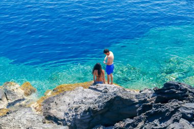 Plaja yakın köyün Oia.