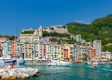 Portovenere. Eski sahil kasabası.