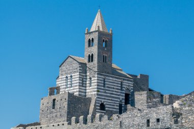 Portovenere. Eski sahil kasabası.