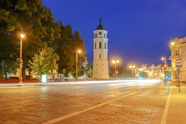 Vilnius. Catedral de Santo Estanislau na praça central . — Fotografia de Stock