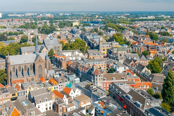Utrecht. Widok z lotu ptaka na miasto. — Zdjęcie stockowe