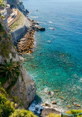 Cinque Terra. Milli park sahil şeridi.