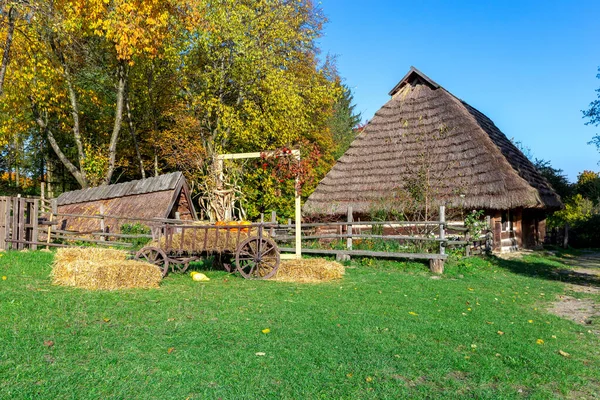 Karpaten. Traditionele oude dorpswoning. — Stockfoto