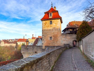 Rothenburg ob der Tauber. Eski ünlü ortaçağ şehri.