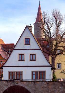 Rothenburg ob der Tauber. Eski ünlü ortaçağ şehri.