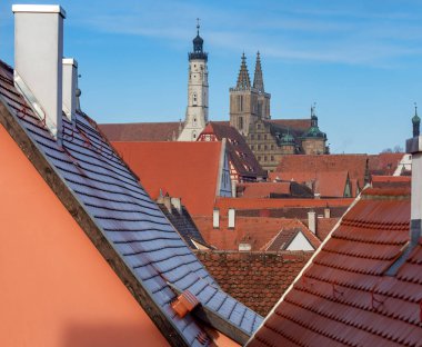 Rothenburg ob der Tauber. Eski ünlü ortaçağ şehri.
