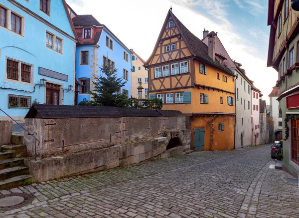 Rothenburg ob der Tauber. Oude beroemde middeleeuwse stad. — Stockfoto