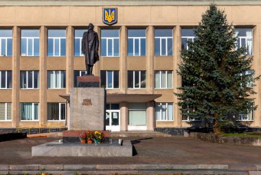 Skole. Stepan Bandera Anıtı.
