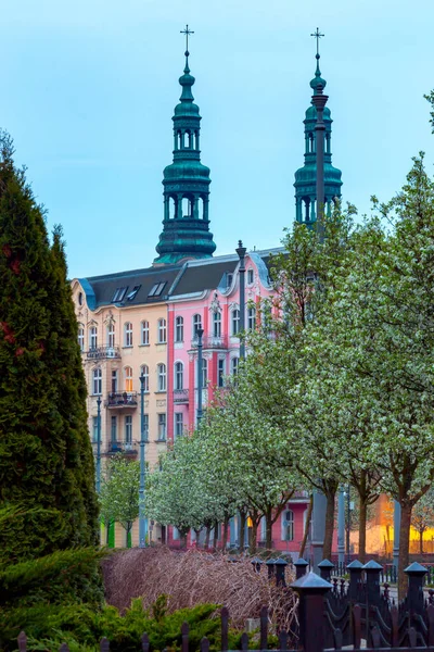 Poznan. Frederic Chopin Public Park at sunset. — Stock Photo, Image