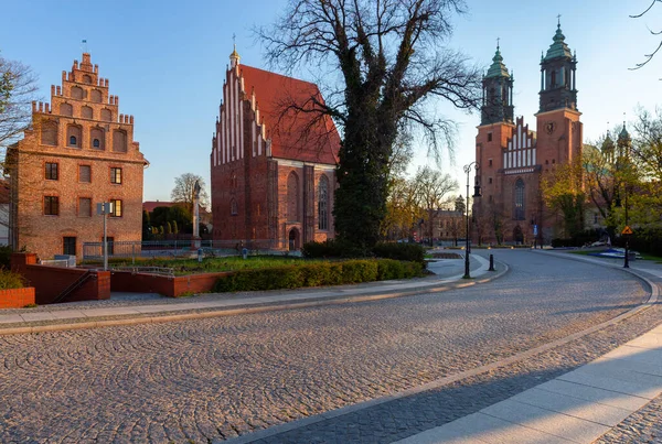 Cathédrale Très Sainte Théotokos Sur Île Tumskiy Tôt Matin Poznan — Photo