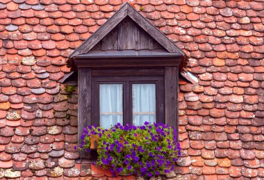 Rothenburg ob der Tauber. Eski ünlü ortaçağ şehri.