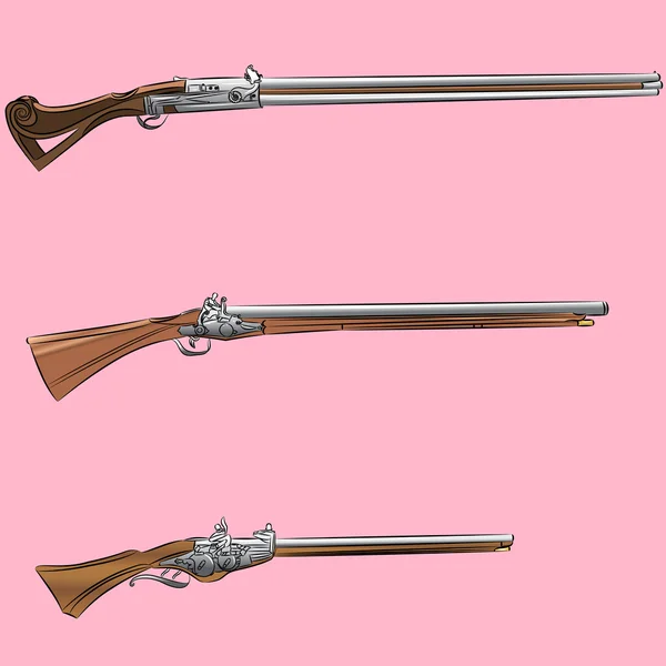 Pistolas vintage vector — Vector de stock