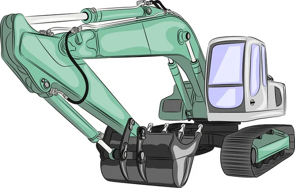 Vector zware graafmachine — Stockvector