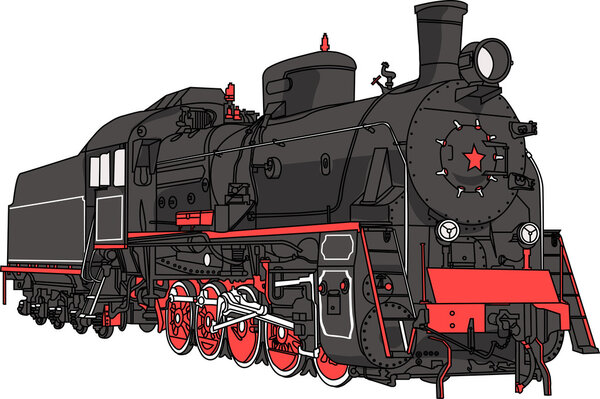 Train locomotive vector