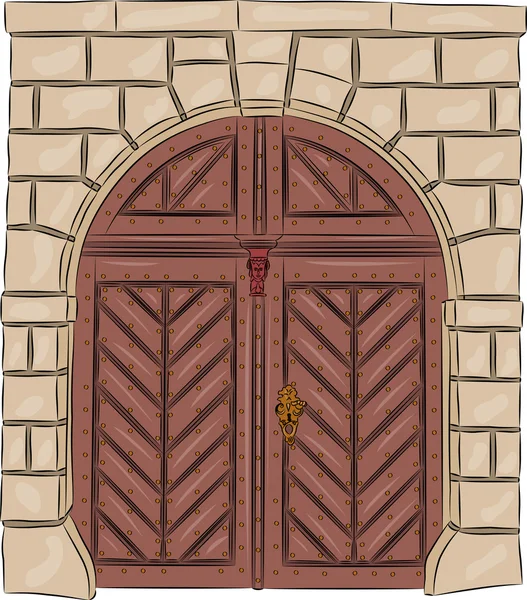 Vector vintage doors — Stock Vector