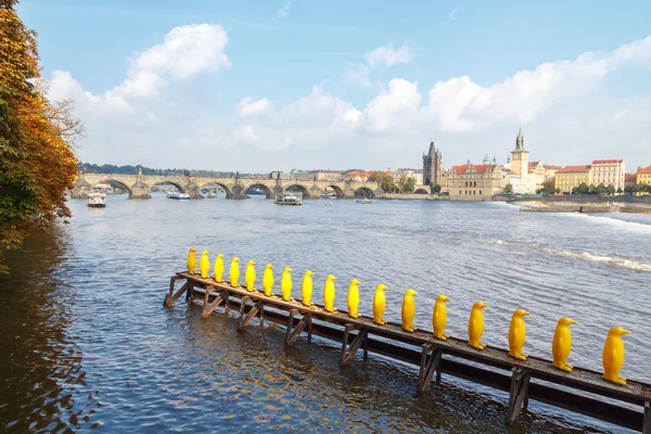 Mening van Charles Bridge, Prague. — Stockfoto