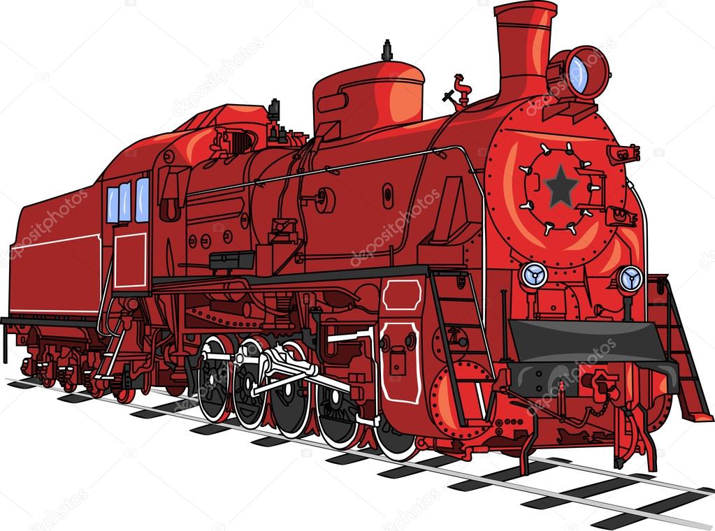 Train locomotive vector.