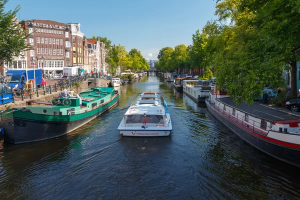 Kanály Amsterdamu. — Stock fotografie