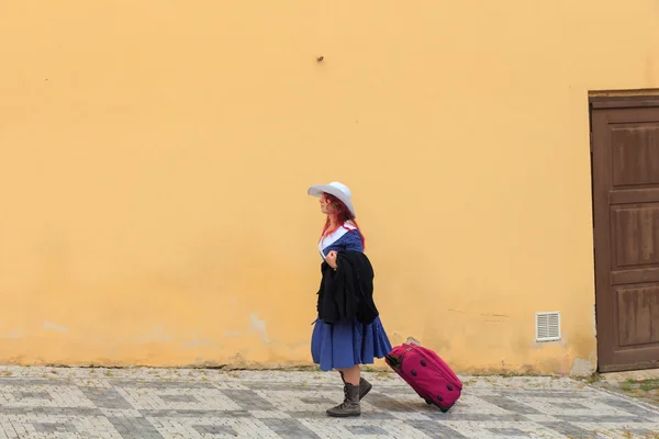 Prag. Street Pragborgen. — Stockfoto