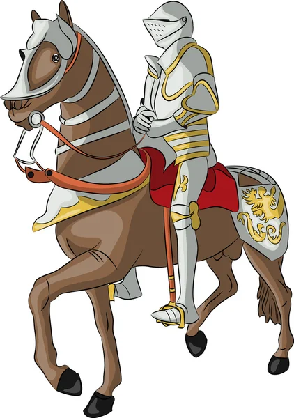 Vector caballero medieval — Vector de stock