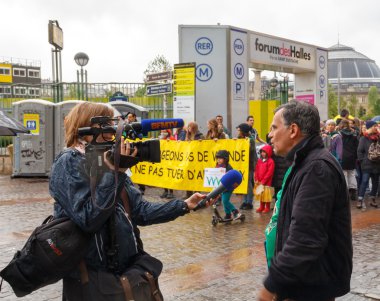 Paris. Vejetaryenler gösteri.