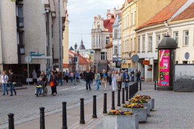 Vilnius. Şehrin sokaklarında.