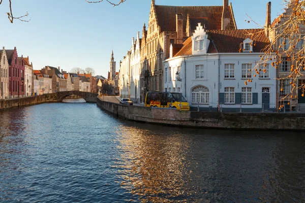 Kanal Spiegel Rei, Bruges — Stok fotoğraf