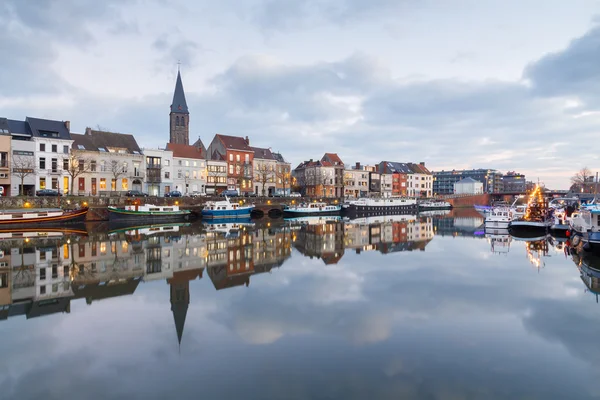 Gent. Floden Leie. — Stockfoto