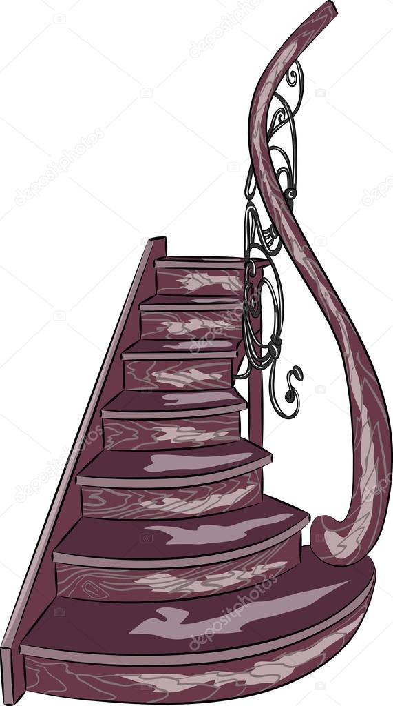 vector decorative wooden staircase