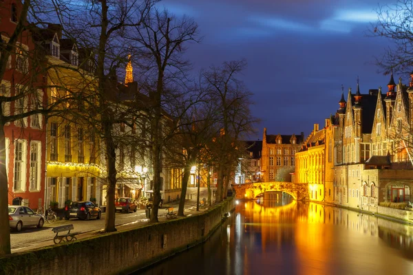 Bruges. Yeşil kanal. — Stok fotoğraf