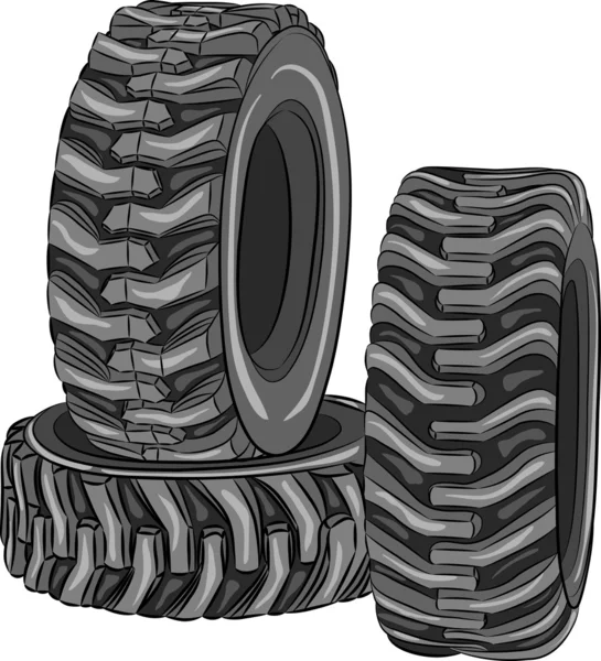 Vector Car Tyres . — стоковый вектор