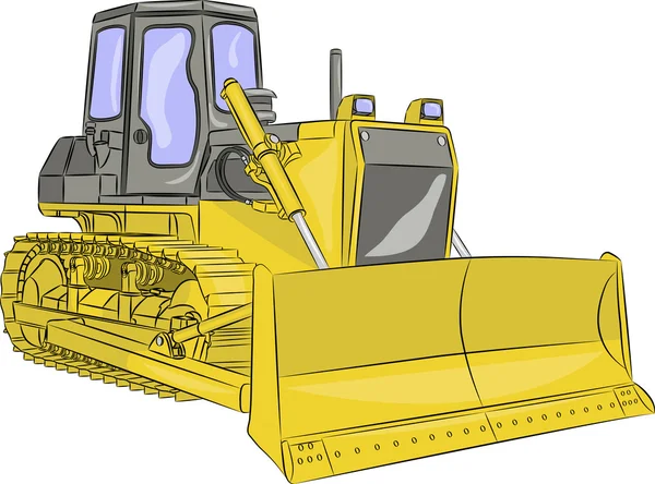 Bulldozer vettoriale — Vettoriale Stock