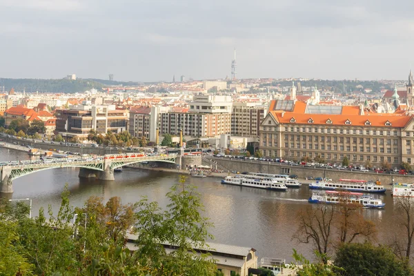 View of Prague and the Vltava River. — Stock Photo, Image