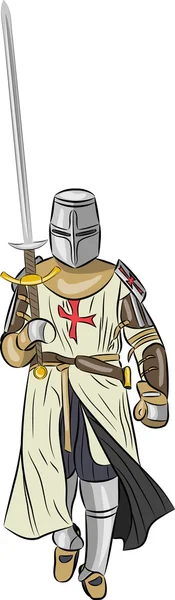 Vetor cavaleiro medieval —  Vetores de Stock